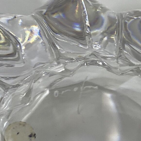 Orrefors Fleur Art Glass Ribbed Crystal Bowl Vase Signed Jan Johansson 4.75” - Picture 7 of 7